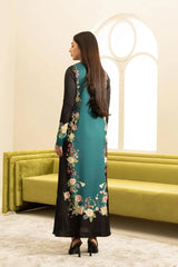 LULUSAR | BEAUTIFULLY ARTICLE | MULTI DIGITAL PRINTED SILK DRESS WITH HAND EMBELLISHMENTE EMBROIDERED WORK | UNSTITCHED 3-PIECE SUIT