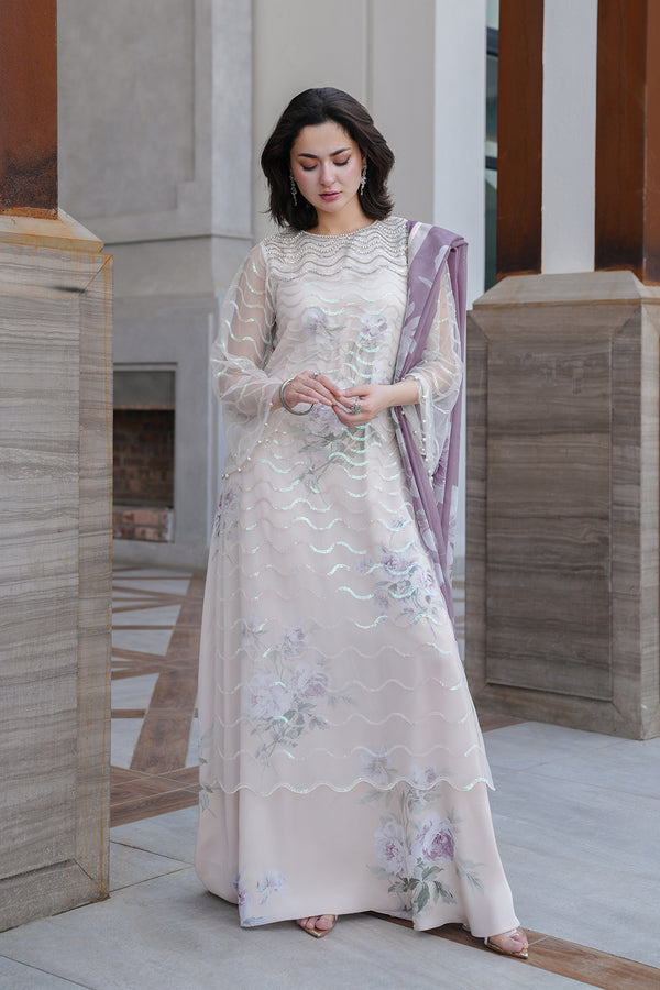 NOURAL BY LULUSAR | LUXURY MULTI DIGITAL PRINTED SWISS LAWN WITH HEAVY HAND EMBELLISHMENT EMBROIDERED WORK | UNSTITCHED 3-PIECE SUIT