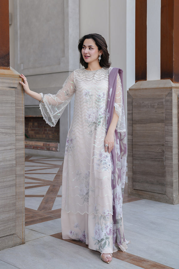 NOURAL BY LULUSAR | LUXURY MULTI DIGITAL PRINTED SWISS LAWN WITH HEAVY HAND EMBELLISHMENT EMBROIDERED WORK | UNSTITCHED 3-PIECE SUIT