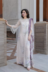 NOURAL BY LULUSAR | LUXURY MULTI DIGITAL PRINTED SWISS LAWN WITH HEAVY HAND EMBELLISHMENT EMBROIDERED WORK | UNSTITCHED 3-PIECE SUIT