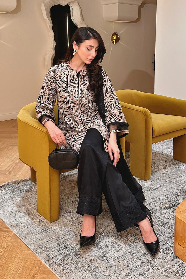 URBAN MUSE BY AZURE | LUXURY CHIFFON | FULLY HEAVY EMBROIDERED SEQUENCE WORK |  UNSTITCHED 3-PIECE SUIT