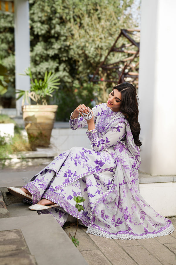 ANEELA’S | ELEGANTLY DIGITAL PRINTED SWISS LAWN WITH EMBROIDERED | UNSTITCHED 3-PIECE SUIT