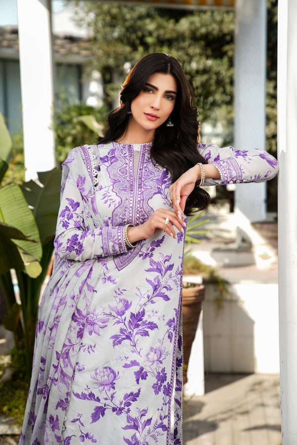 ANEELA’S | ELEGANTLY DIGITAL PRINTED SWISS LAWN WITH EMBROIDERED | UNSTITCHED 3-PIECE SUIT
