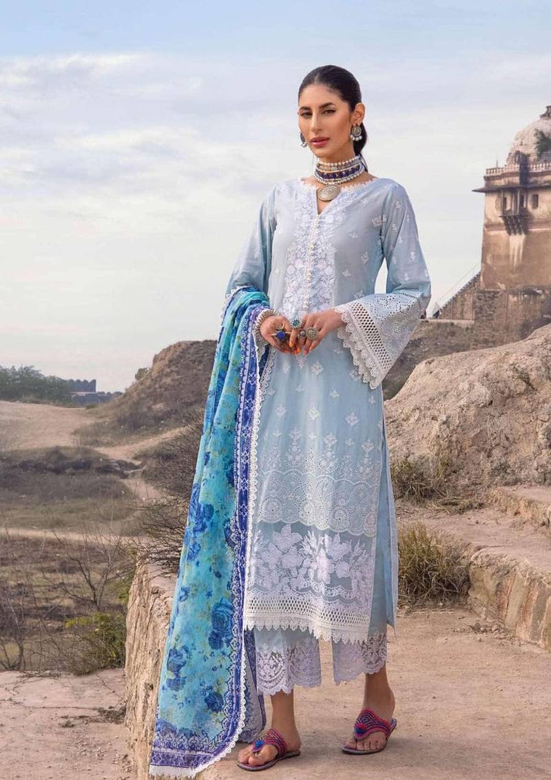 Zainab Chottani Blue Luxury Lawn Collection Replica