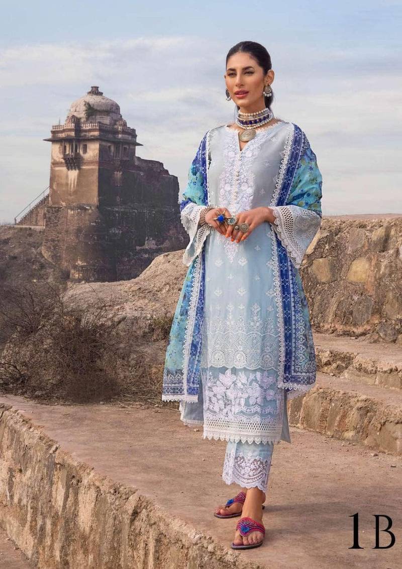 Zainab Chottani Blue Luxury Lawn Collection Replica