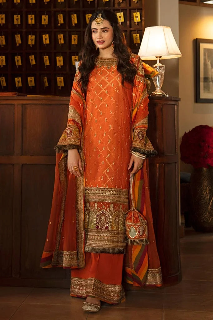 QALAMKAR ORANGE NEW EXCLUSIVE WEAR