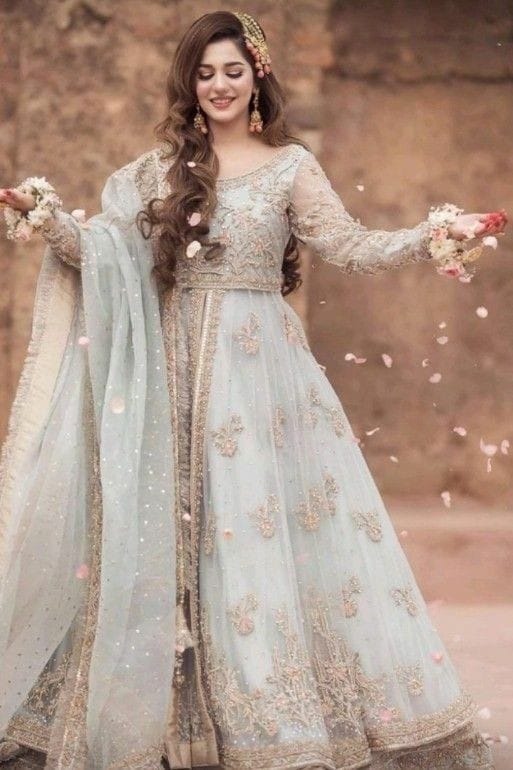 KASHEE NEW SKY BLUE MAXI DESIGN MOST HOT BRIDAL WEDDING 2025 – Shanzay Outfit