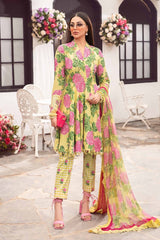 Maria B Yellow Digital Printed Lawn Collection Replica