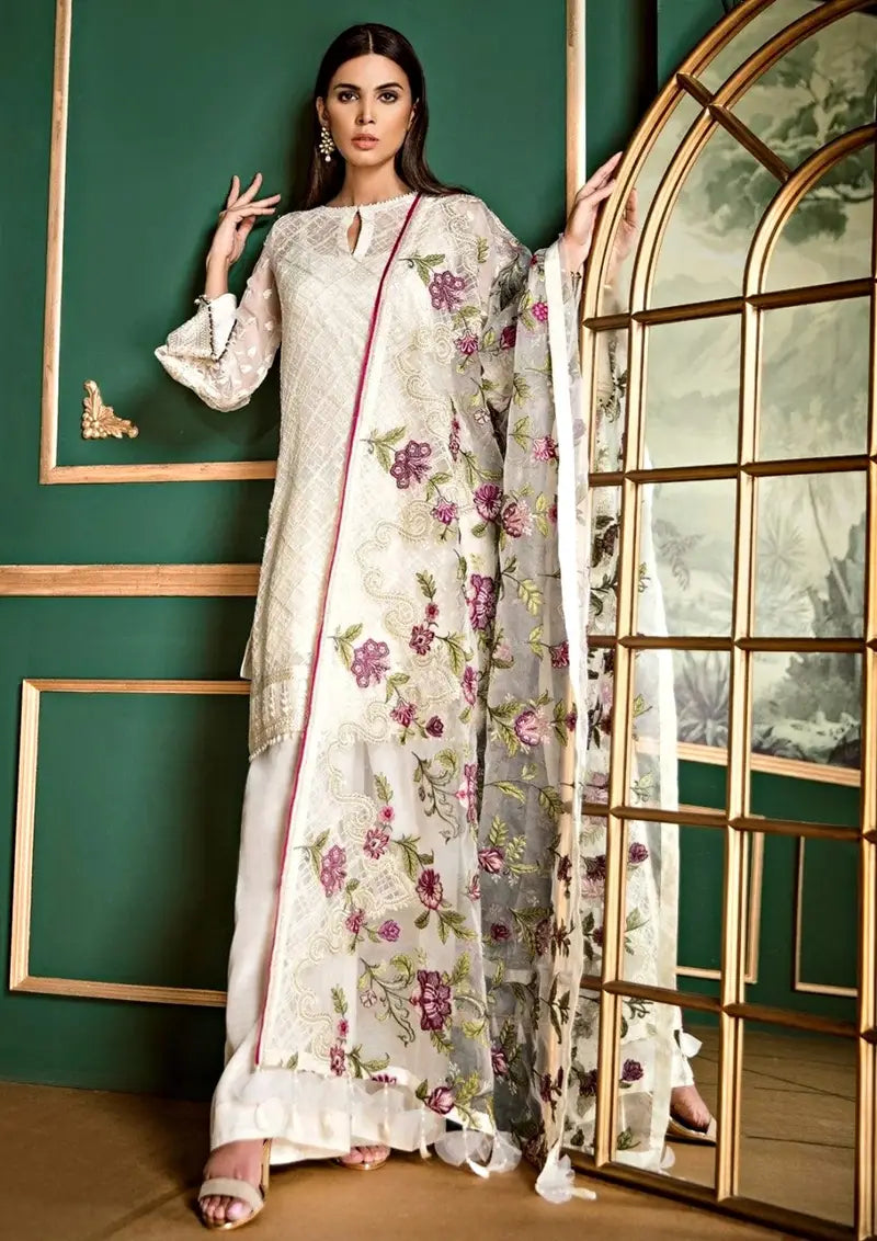 Elaf White Exclusive Formal Collection Chiffon