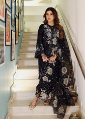 NUREH | LUXURY INDIAN RAW SILK DRESS | FULLY HEAVY HAND EMBELLISHMENT EMBROIDERED SEQUENCE WORK, MOTI WORK & HANGING TASSELS WORK | UNSTITCHED 3-PIECE SUIT