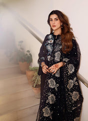 NUREH | LUXURY INDIAN RAW SILK DRESS | FULLY HEAVY HAND EMBELLISHMENT EMBROIDERED SEQUENCE WORK, MOTI WORK & HANGING TASSELS WORK | UNSTITCHED 3-PIECE SUIT