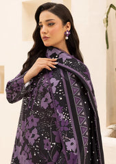 FARASHA | BLACK & PURPLE - DIGITAL PRINTED LAWN | UNSTITCHED 3-PIECE SUIT