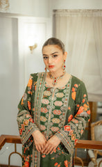 ANEELAS | LUXURY MULTI DIGITAL PRINTED SILK DRESS WITH FULL HEAVY MULTI THREAD EMBROIDERED SEQUENCE WORK | UNSTITCHED 3-PIECE SUIT