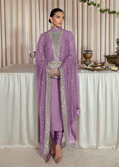 HUSSAIN REHAR - LUXURY RAW SILK WITH HAND EMBELLISHED WORK - EMBROIDERED UNSTITCHED 3-PIECE SUIT