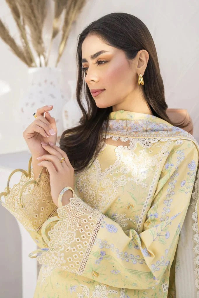 SHEZLIN BY AABYAAN LUXURY LAWN | DIGITAL PRINTED WITH HEAVY CHICKENKARI  WORK EMBROIDERED | UNSTITCHED 3-PIECE SUIT | AR-03 SOHA