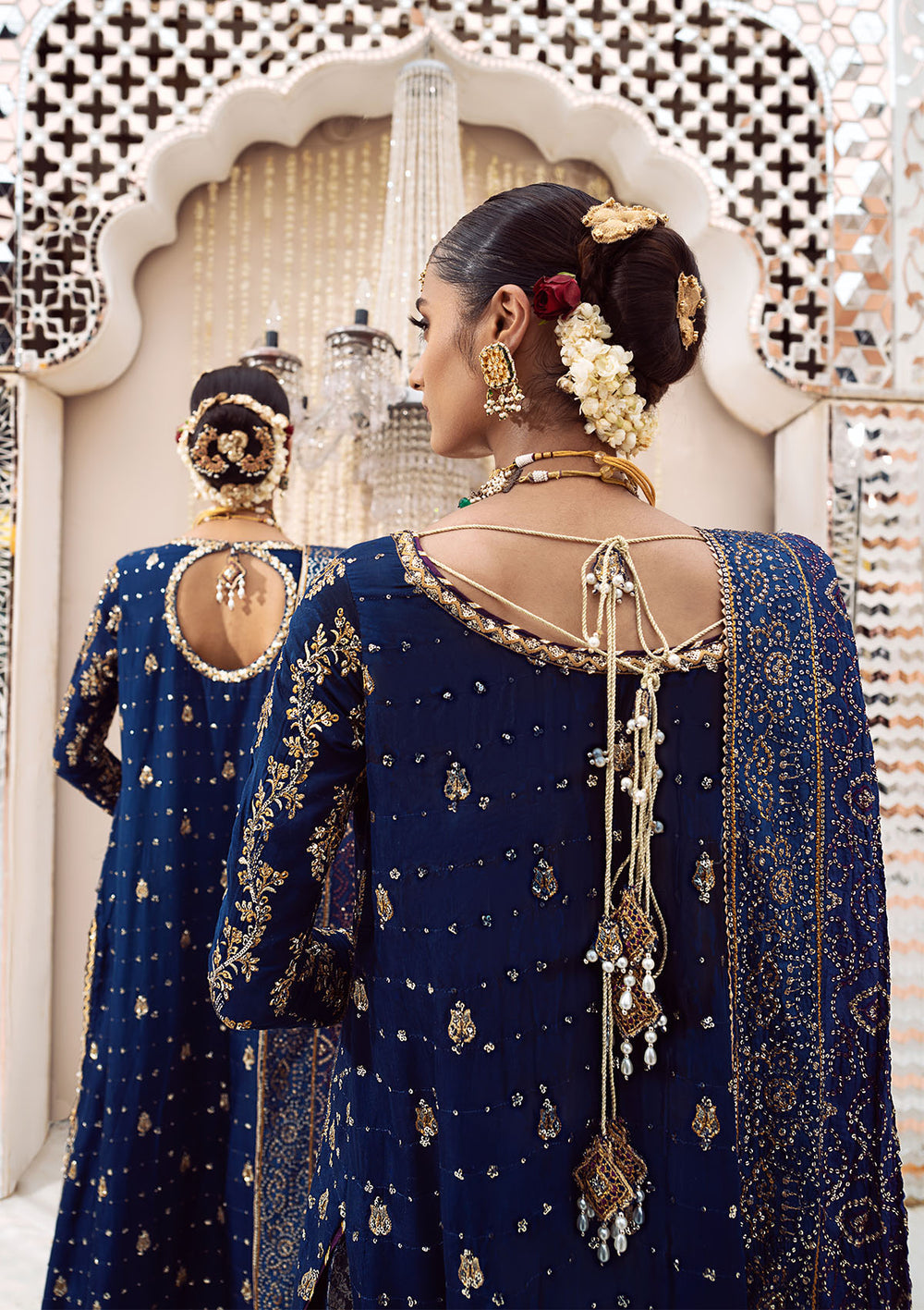 WEDDING FESTIVE '25 VOL-02- LOOK-05 BY AIK ATELIER | MOST DEMANDING OF BEAUTIFULLY GHARARA | PREMIUM HAND EMBELLISHMENT EMBROIDERED ORGANZA SHIRT | UNSTITCHED 3-PIECE GHARARA