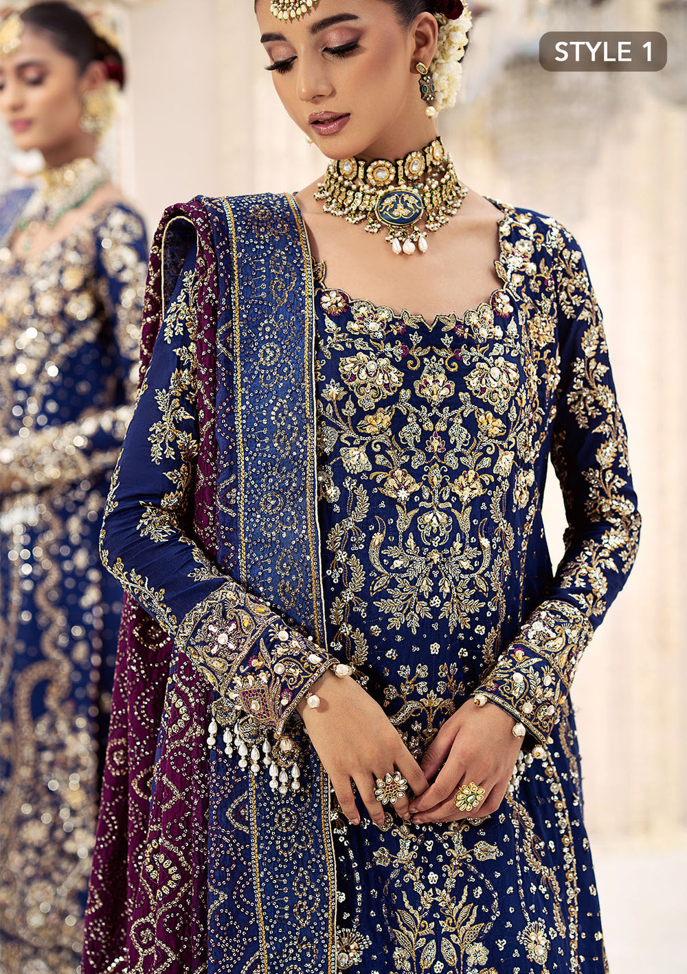 WEDDING FESTIVE '25 VOL-02- LOOK-05 BY AIK ATELIER | MOST DEMANDING OF BEAUTIFULLY GHARARA | PREMIUM HAND EMBELLISHMENT EMBROIDERED ORGANZA SHIRT | UNSTITCHED 3-PIECE GHARARA