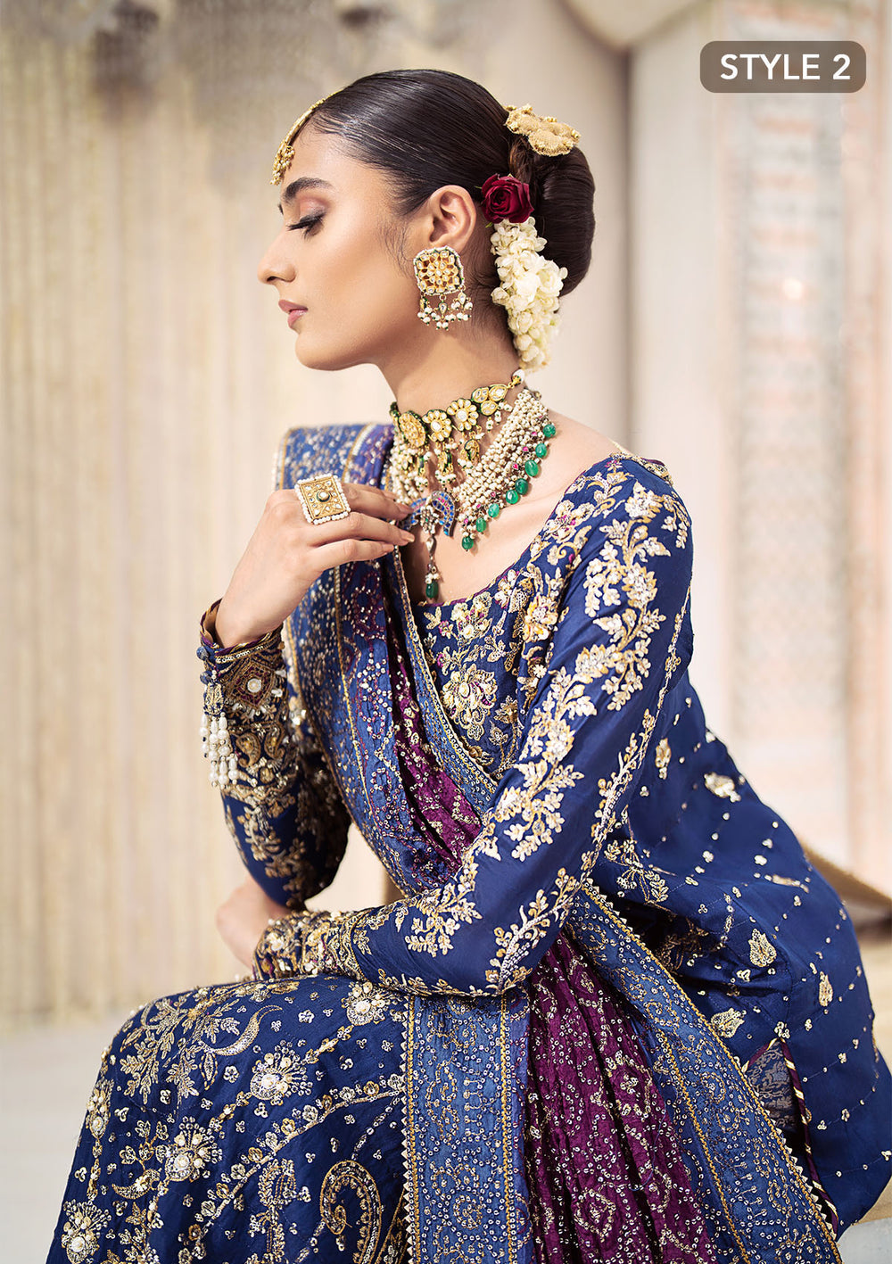 WEDDING FESTIVE '25 VOL-02- LOOK-05 BY AIK ATELIER | MOST DEMANDING OF BEAUTIFULLY GHARARA | PREMIUM HAND EMBELLISHMENT EMBROIDERED ORGANZA SHIRT | UNSTITCHED 3-PIECE GHARARA