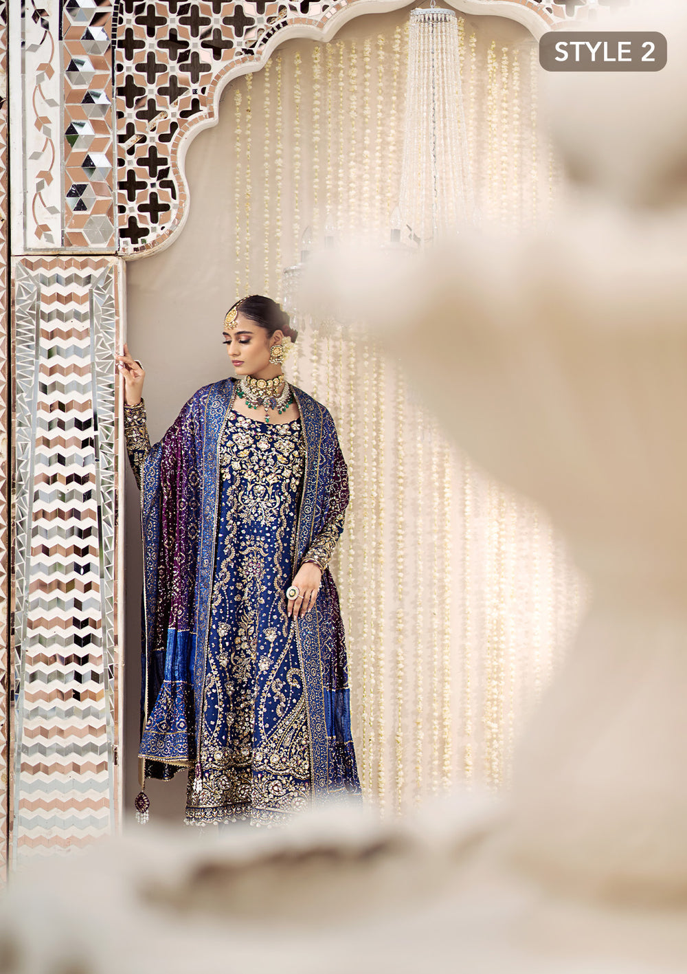 WEDDING FESTIVE '25 VOL-02- LOOK-05 BY AIK ATELIER | MOST DEMANDING OF BEAUTIFULLY GHARARA | PREMIUM HAND EMBELLISHMENT EMBROIDERED ORGANZA SHIRT | UNSTITCHED 3-PIECE GHARARA