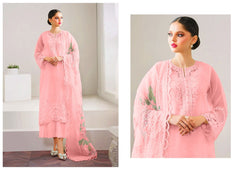 BAROQUE |LUXURY ORGANZA DRESS | FULLY HEAVY HAND EMBELLISHMENT EMBROIDERED MULTI SEQUENCE WORK, PEARL'S WORK & HANGING TASSELS WORK WITH LAZER CUT DESIGN ORGANZA DRESS | UNSTITCHED 3-PIECE SUIT