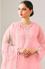 BAROQUE |LUXURY ORGANZA DRESS | FULLY HEAVY HAND EMBELLISHMENT EMBROIDERED MULTI SEQUENCE WORK, PEARL'S WORK & HANGING TASSELS WORK WITH LAZER CUT DESIGN ORGANZA DRESS | UNSTITCHED 3-PIECE SUIT