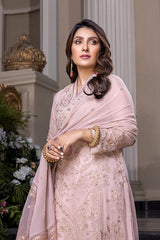 AZURE - LUXURY FESTIVE COLLECTION - DAISY DUST - PURE CHIFFON FULL HEAVY EMBROIDERED - UNSTITCHED 3-PIECE SUIT