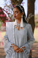 Qalamkar Grey Luxury Lawn Collection Replica