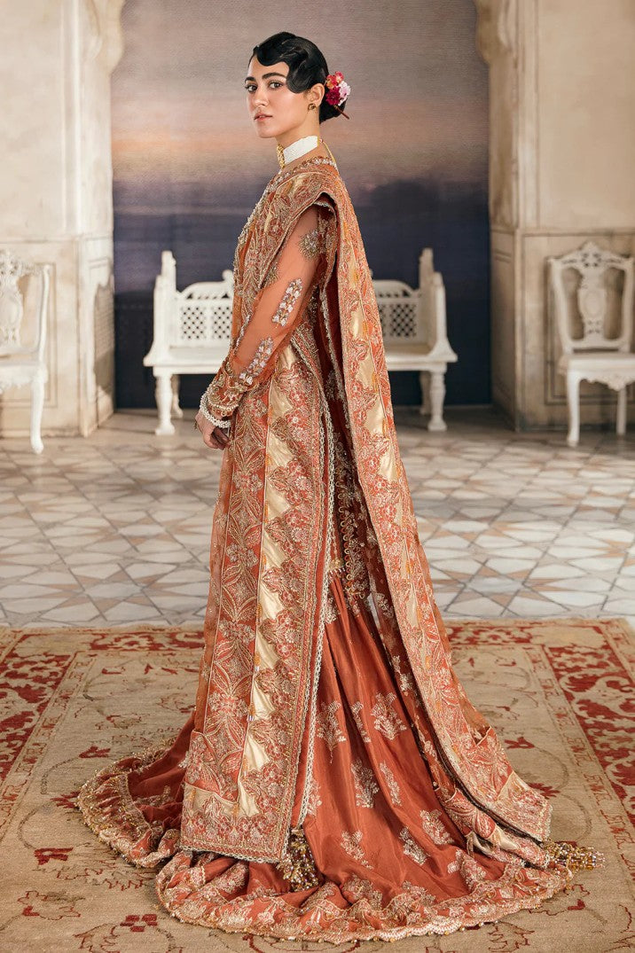 AFROZEH | EXCLUSIVE WEAR | ELEGANTLY GHARARA | PREMIUM HAND EMBELLISHMENT FULLY HEAVY EMBROIDERED WORK NET SHIRT | UNSTITCHED 3-PIECE GHARARA