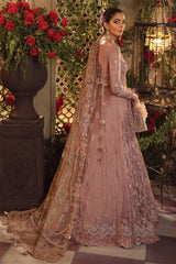 IZNIK - PEACH - THE MOST ELEGANCE NET MAXI - FULL HEAVY EMBROIDERED - (UNSTITCHED)