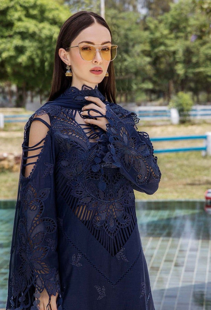 ADAN LIBAS | ELEGANTLY HEAVY EMBROIDERED CHICKANKARI LAWN | UNSTITCHED 3-PIECE SUIT | RARITY GLANCE-7200