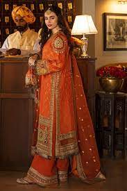 QALAMKAR ORANGE NEW EXCLUSIVE WEAR