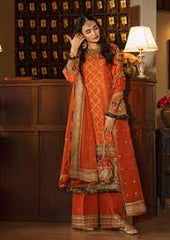 QALAMKAR ORANGE NEW EXCLUSIVE WEAR