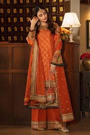 QALAMKAR ORANGE NEW EXCLUSIVE WEAR