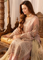 NOOR JAHAN BY IMROZIA | BRIDAL DRESS | PREMIUM HAND EMBELLISHMENT EMBROIDERED CHIFFON DRESS | UNSTITCHED 3-PIECE SUIT | D-25-1-202-NIGAR