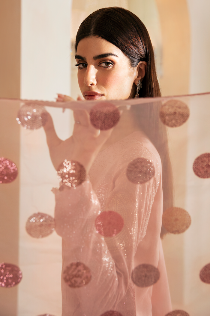 JAZMIN | INDIAN RAW SILK | PREMIUM EMBROIDERED  FULLY SEQUENCES WORK WITH HEAVY EMBROIDERED SEQUENCE WORK IN CLUTCH | UNSTITCHED 3-PIECE SUIT | UR-7032