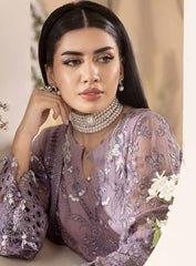 PAREESA BY LAVISH PREMIUM EMBROIDERED CHIFFON COLLECTION| MAUVE 