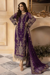 CHARIZMA | EXCLUSIVE WEAR | ELEGANTLY HANDMADE EMBELLISHMENT EMBROIDERED CHIFFON SHIRT WITH PREMIUM EMBROIDERED DUPATTA | UNSTITCHED 3-PIECE SUIT