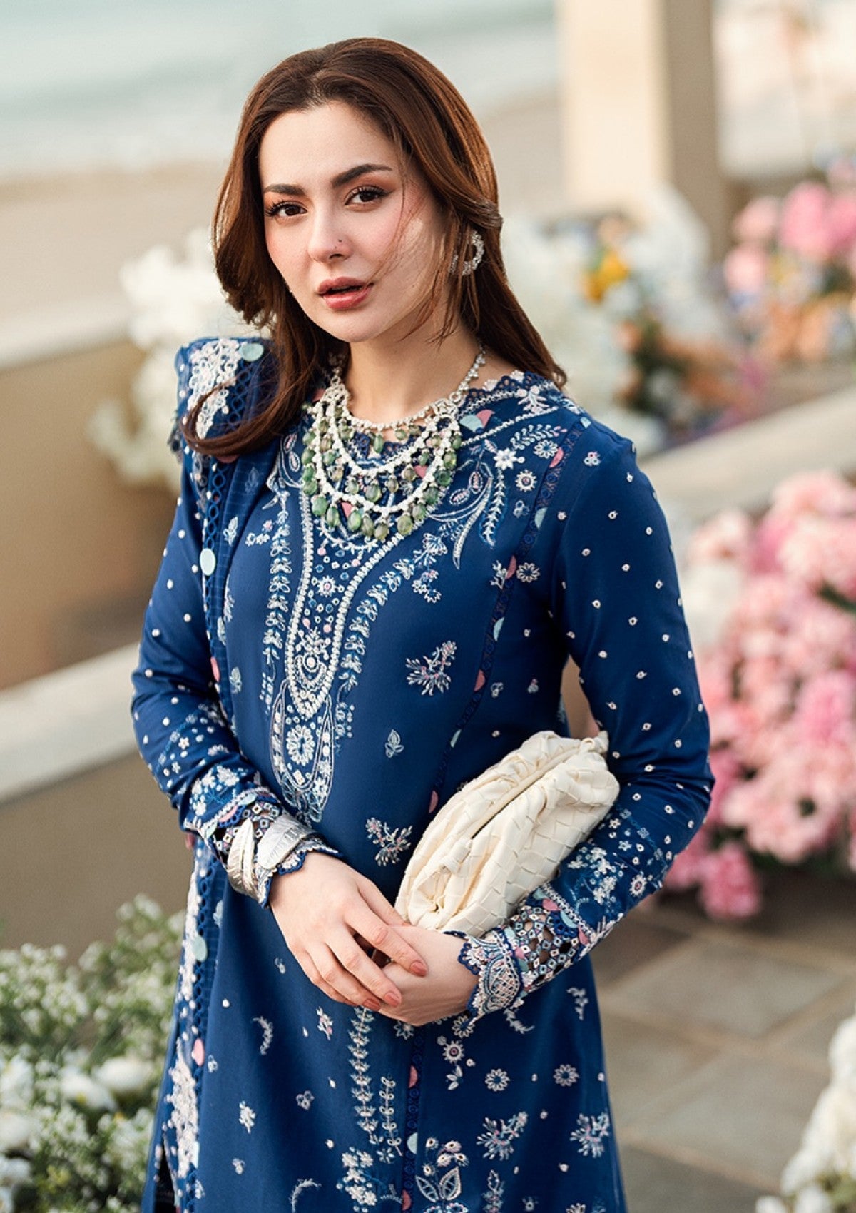 QALAMKAR | SAHIL LUXURY SCHIFFLI WORK & FULL HEAVY EMBROIDERED LAWN 2025 | UNSTITCHED 3-PIECE SUIT | FK-05 AURORA