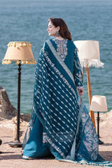 QALAMKAR | FP-16 KIRA | LUXURY LAWN EMBROIDERED 3- PC UNSTITCHED