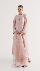CROSS STITCH  | LUXURY LAVA SILK DRESS | FULLY HEAVY EMBROIDERED MOTI WORK | UNSTITCHED 3-PIECE SUIT