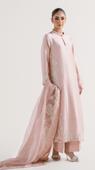 CROSS STITCH  | LUXURY LAVA SILK DRESS | FULLY HEAVY EMBROIDERED MOTI WORK | UNSTITCHED 3-PIECE SUIT