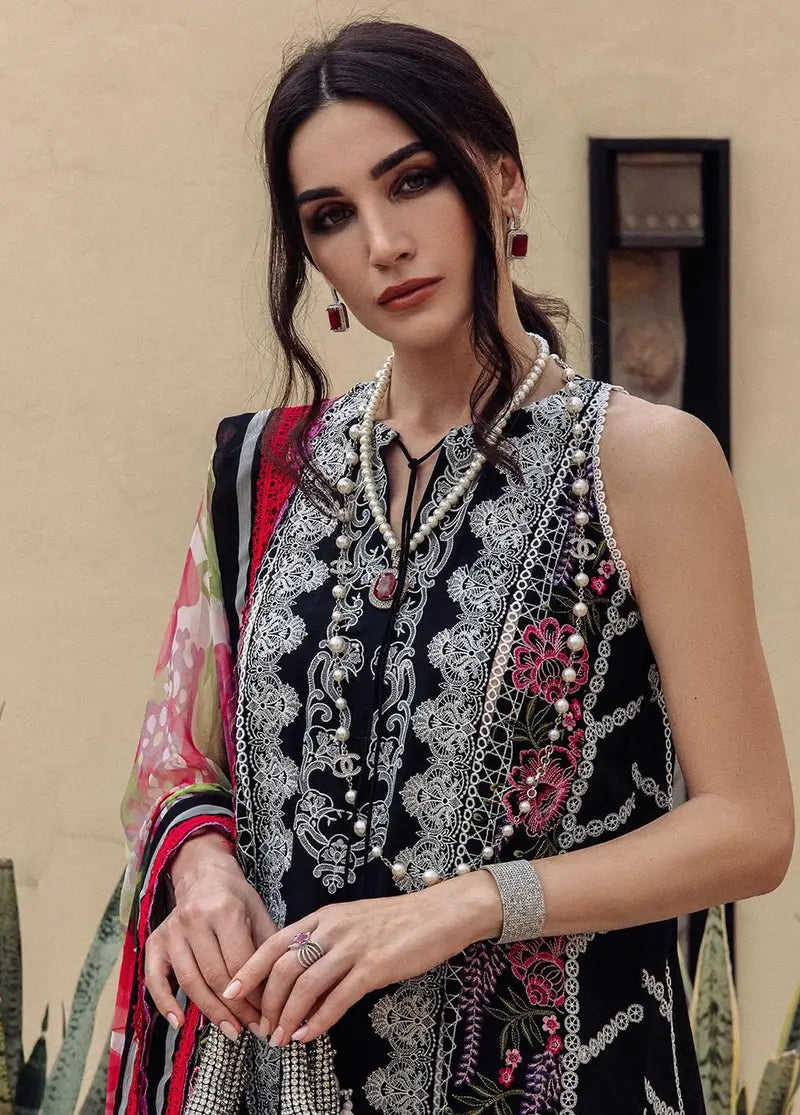 Saira Rizwan Embroidered Lawn Suits Unstitched 3 Piece SR23L SR-04 Salvia – Luxury Collection