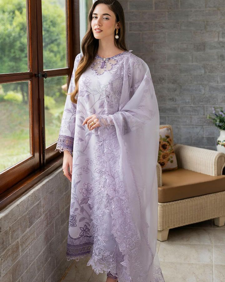 Mushq Purple Luxury Lawn Collection Replica