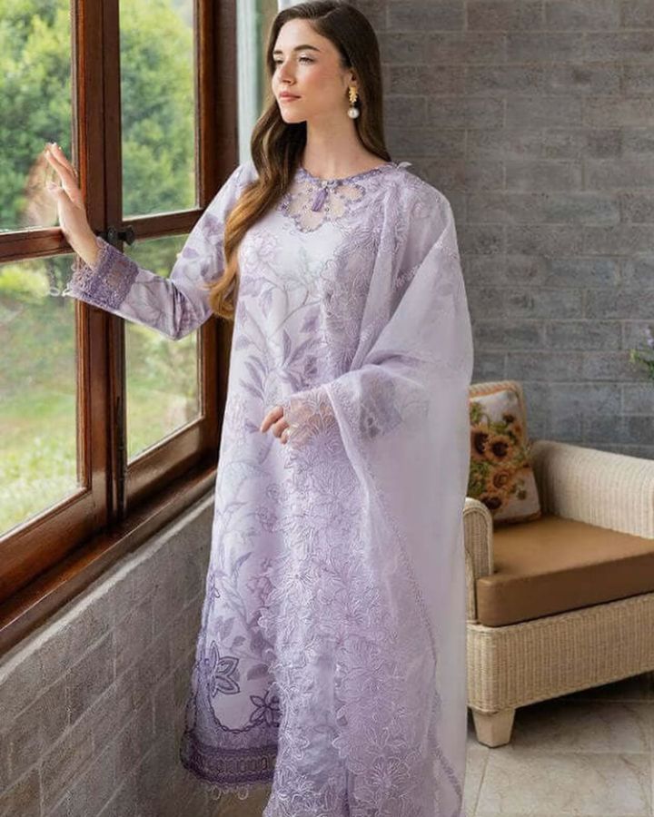 Mushq Purple Luxury Lawn Collection Replica