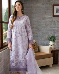 Mushq Purple Luxury Lawn Collection Replica