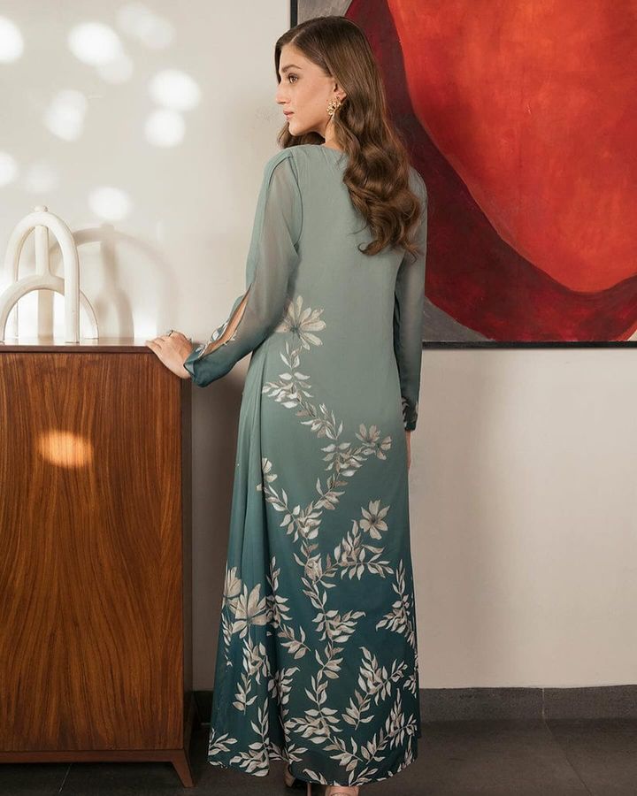 Lulusar Sea Blue Tie Die Digital Printed Silk Formal Collection Replic Shanzay Outfit Lulusar Sea Blue Tie Die Digital Printed Silk Formal Collection Replic Shanzay Outfit