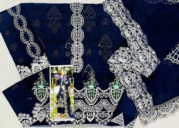 ELAF Premium Festive Chikankari Lawn Unstitched 3Pc Suit ECF-04B MYSTERIA