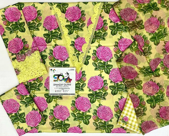 Maria B Yellow Digital Printed Lawn Collection Replica