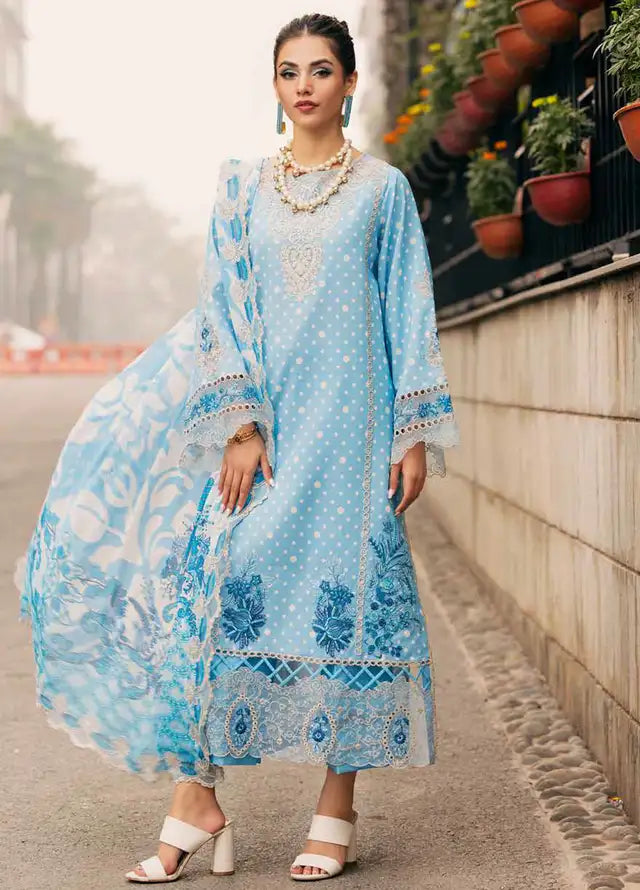 SWISSMISS BY CHARIZMA PREMIUM EMBROIDERED WITH DIGITAL PRINTED SWISS LAWN | UNSTITCHED 3-PIECE SUIT | CSM5-04