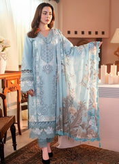 OMBRE INTEZAR BY JADE X HANIA AMIR - LUXURY LAWN | HEAVY CHICKANKARI WORK WITH FULL HEAVY THREAD EMBROIDERED SEQUENCE WORK | UNSTITCHED 3-PIECE SUIT